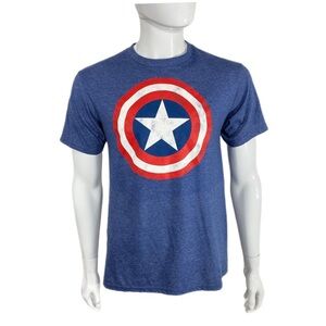Marvel Men’s Captain America Shield Logo Tee